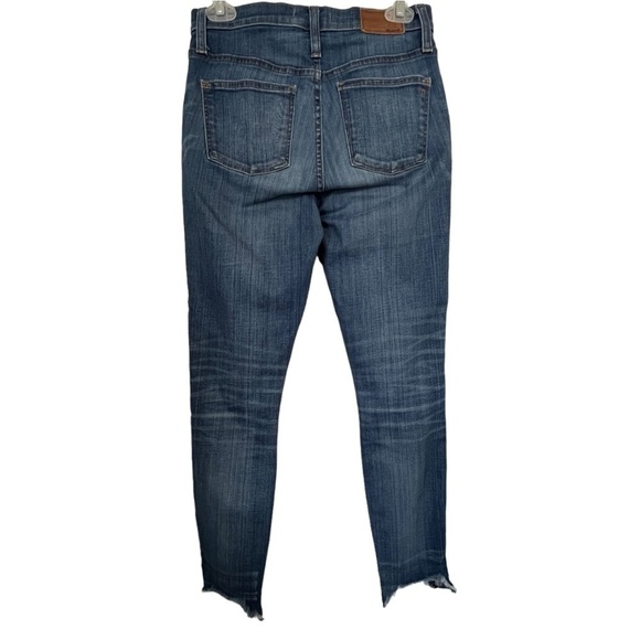 Madewell Hi-Rise Skinny Chewed Hem Distressed Button Fly Jeans Size 26 / 2 - Picture 2 of 13
